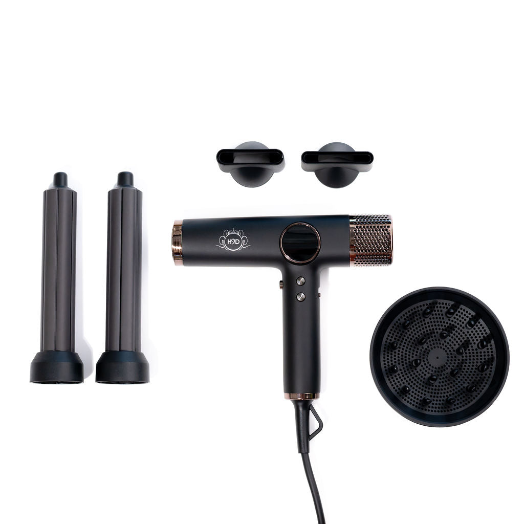 H2D Extreme Hairdryer Four In One Hair Dryer & Styler in Black H2D - On Line Hair Depot