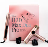 H2D Max Duo Pro Set Pro Dynamic Rose Gold Dryer & Straightener - On Line Hair Depot