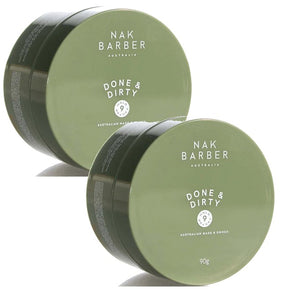Nak Done N Dirty Matt Clay Firm hold 90g x 2 Nak - On Line Hair Depot