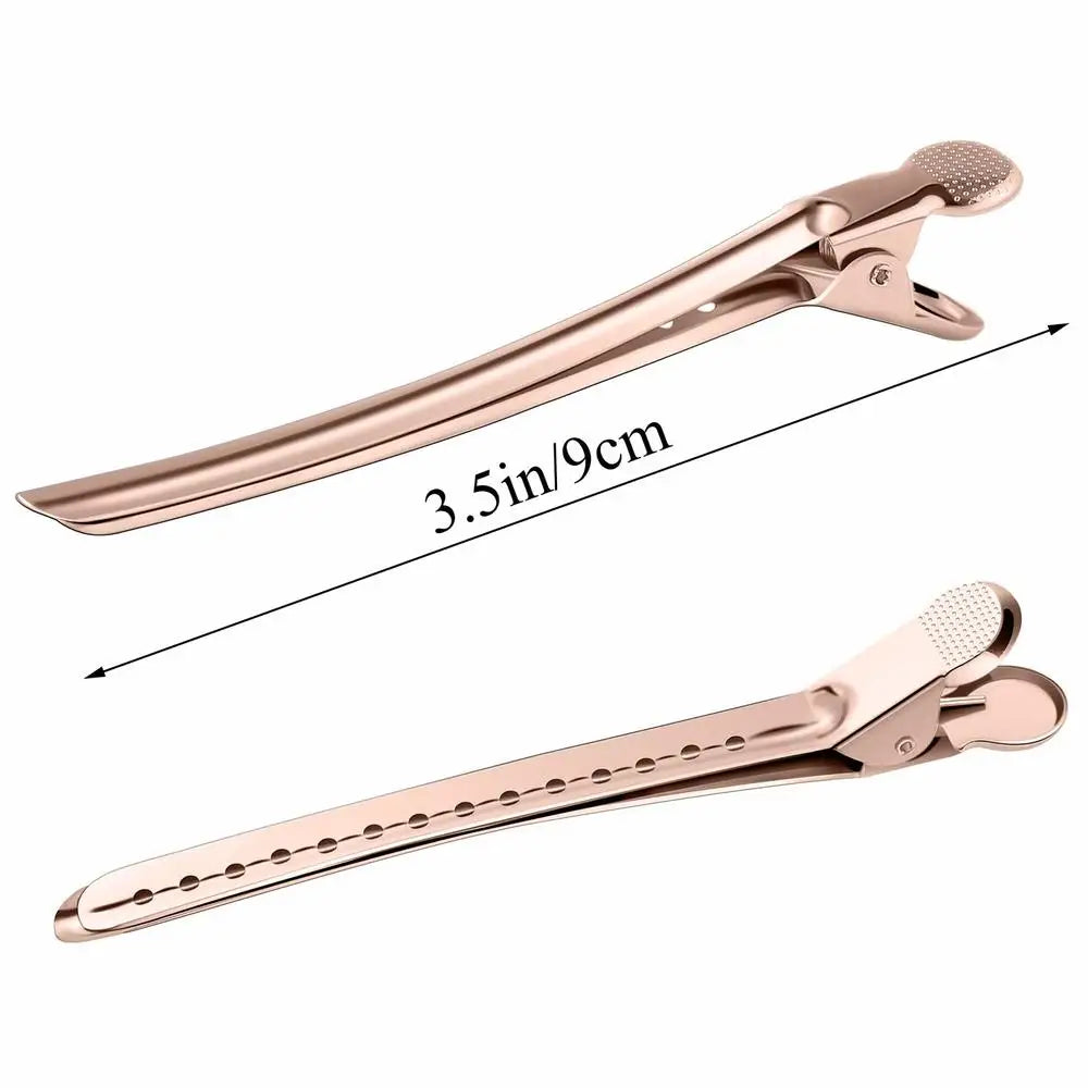 5/10Pcs Hair Care Clips Stainless Steel Hairdressing Sectioning Clips Clamps For Hairdressing Barber Hair Cut Use Styling Tools - On Line Hair Depot