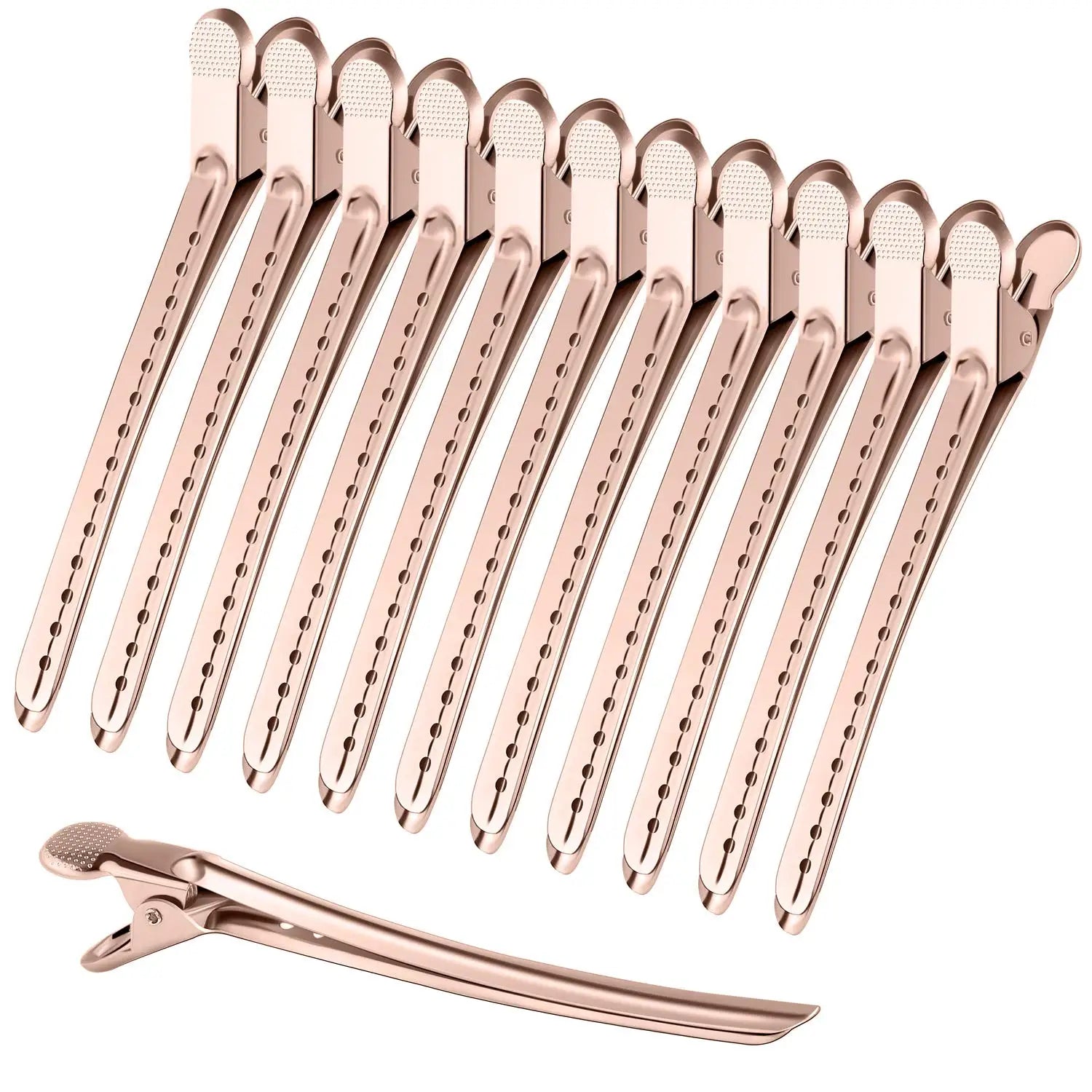 5/10Pcs Hair Care Clips Stainless Steel Hairdressing Sectioning Clips Clamps For Hairdressing Barber Hair Cut Use Styling Tools - On Line Hair Depot