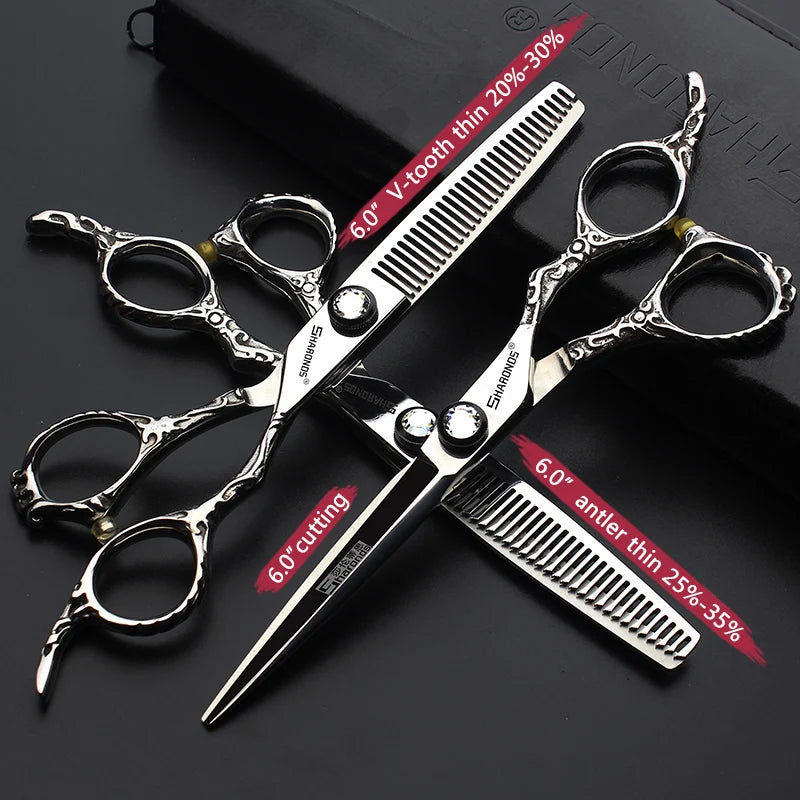 Hairdressing Scissors 5.5“ 6” 6.5“ Inch Hair Scissors Professional Barber Scissors Hairdressing Shears Thinning Styling Tool - On Line Hair Depot