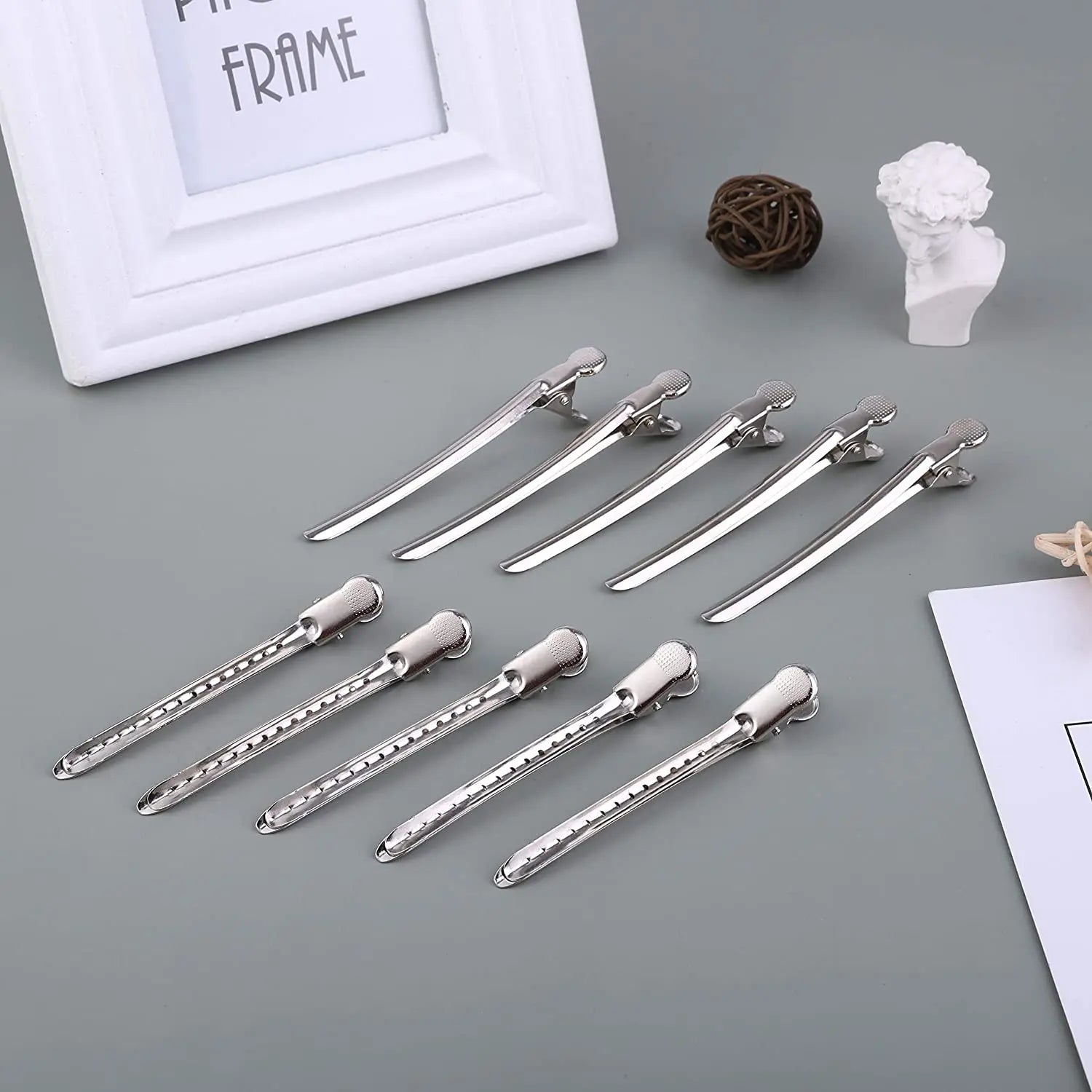 5/10Pcs Hair Care Clips Stainless Steel Hairdressing Sectioning Clips Clamps For Hairdressing Barber Hair Cut Use Styling Tools - On Line Hair Depot
