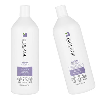 Biolage Hydrasource Shampoo and Detangling Solution 1lt Duo Matrix Biolage - On Line Hair Depot