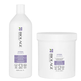 Biolage Hydrasource Shampoo 1 Litre and Conditioner 1094ml Duo Pack Matrix Biolage - On Line Hair Depot