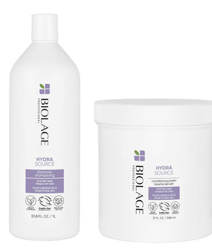 Biolage Hydrasource Shampoo 1 Litre and Conditioner 1094ml Duo Pack Matrix Biolage - On Line Hair Depot