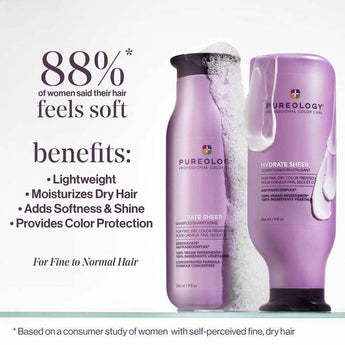 Pureology Hydrate Sheer 250ml Duo hydrates fine dry, color-treated hair - On Line Hair Depot