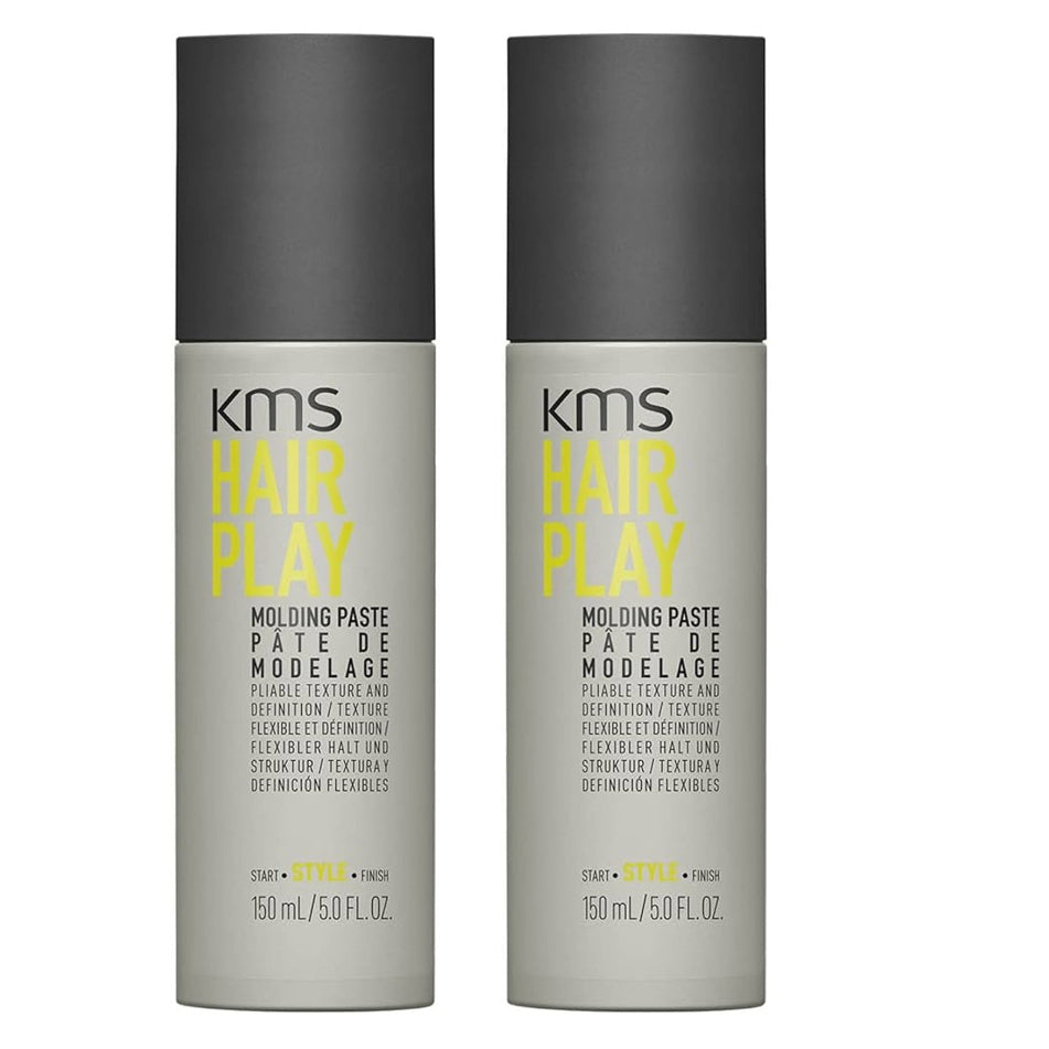 KMS Hair Play Molding Paste texturizing paste that delivers exceptional pliability, matte finish, and all-day hold. Perfect for creating textured, sculpted styles with natural movement and definition, this value pack ensures you're always stocked with your essential styling product.