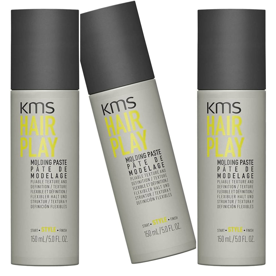 KMS Hair Play Molding Paste texturizing paste that delivers exceptional pliability, matte finish, and all-day hold. Perfect for creating textured, sculpted styles with natural movement and definition, this value pack ensures you're always stocked with your essential styling product.