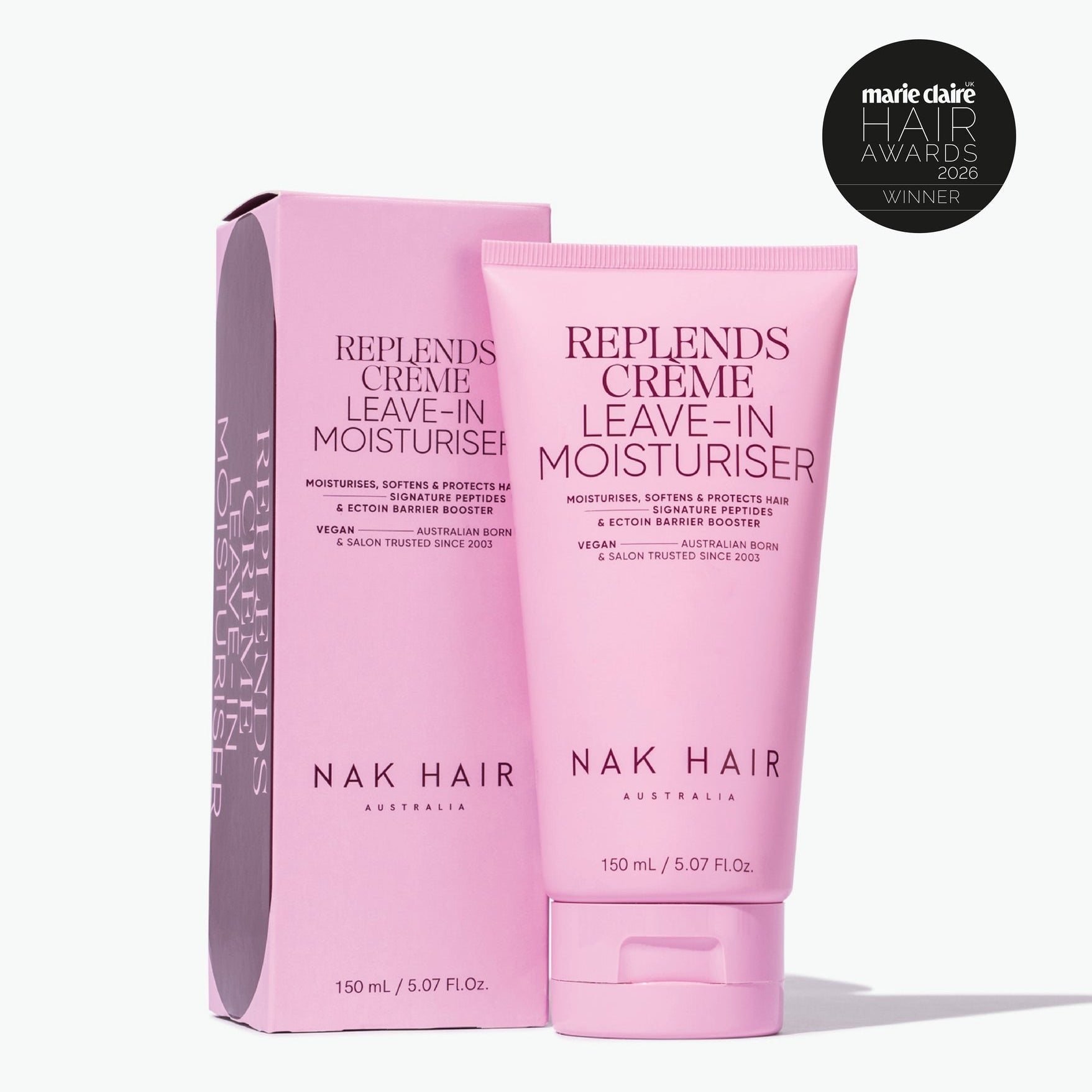 Nak Replends Creme Leave In Moisturiser Infuses hair with moisture while detangling to smooth hair and reduce daily damage caused by styling
Shields your hair from daily stress, improving overall hair condition for enhanced shine and health