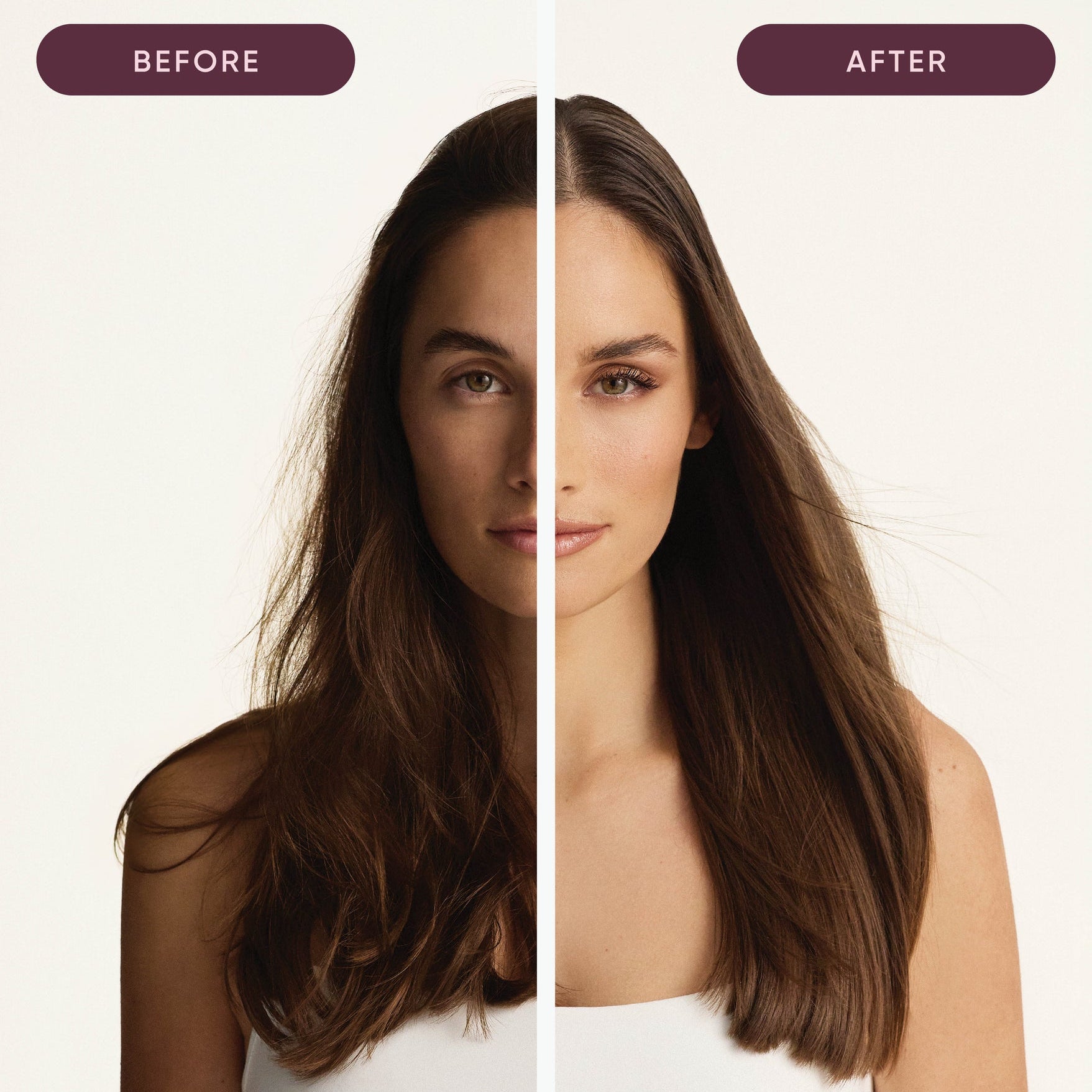 Nak Replends Creme Leave In Moisturiser Before and After Infuses hair with moisture while detangling to smooth hair and reduce daily damage caused by styling
Shields your hair from daily stress, improving overall hair condition for enhanced shine and health