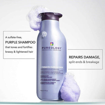 Pureology Strength Cure Best Blonde Shampoo and Conditioner 250ml Duo - On Line Hair Depot