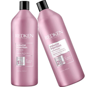 Redken Volume Injection 1lt Duo for fine or flat hair in need of volume or lift - On Line Hair Depot