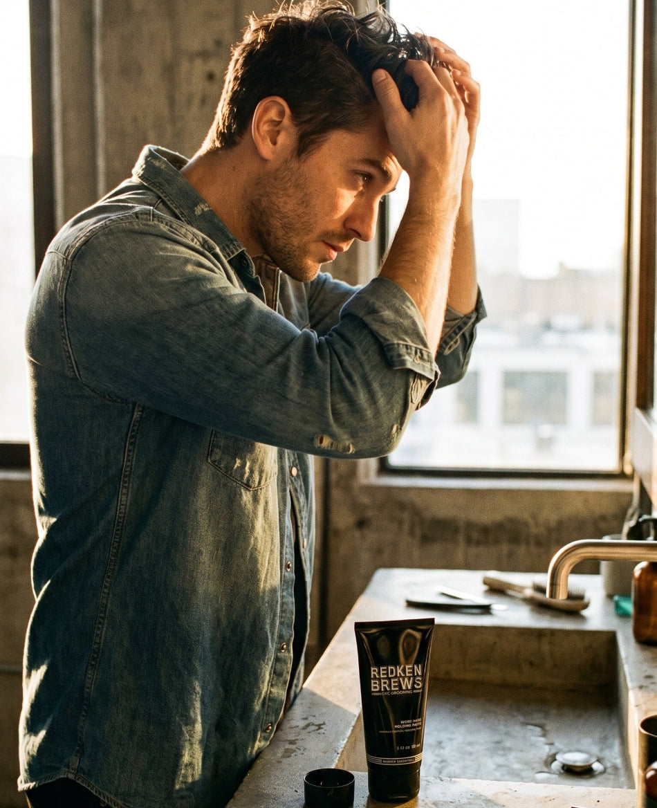 Redken Brews Work Hard Molding Paste 150ml

Sculpt and define your style with this firm-hold paste that delivers a natural, lived-in finish — no stiffness, no shine overload. Ideal for men who want texture and control that moves with them all day.