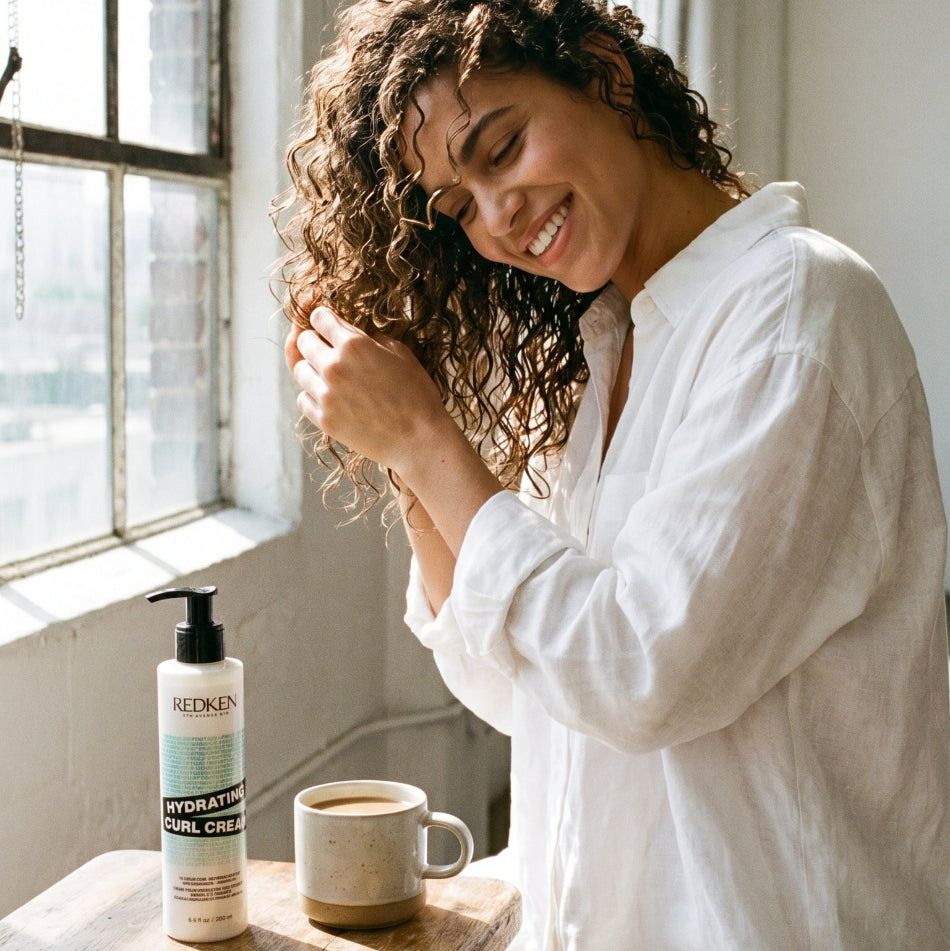 Redken Hydrating Curl Cream delivers long-lasting moisture and definition that keeps curls and coils looking their best — from wash day to day three.