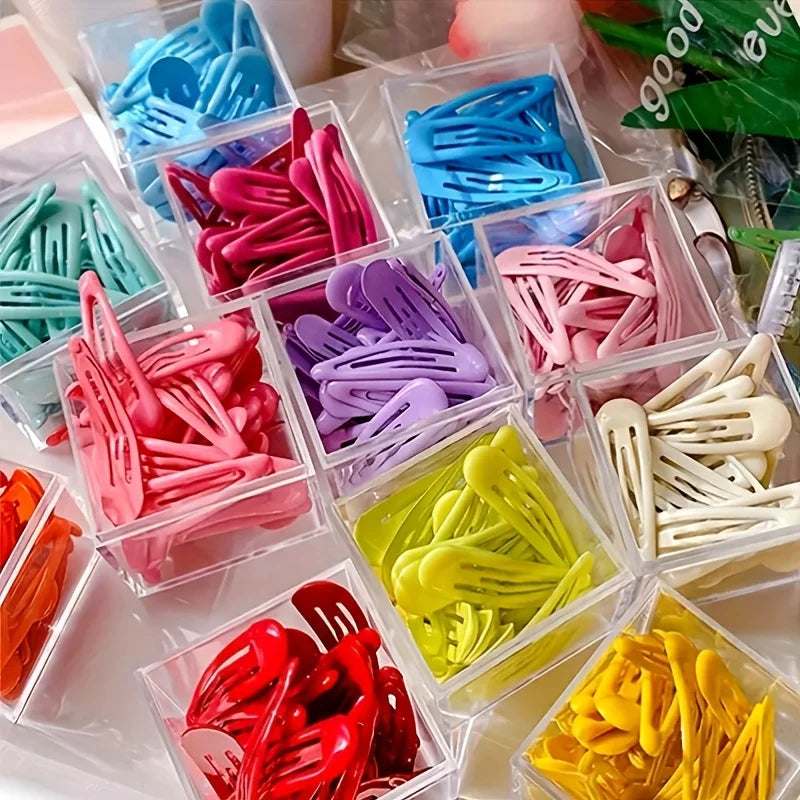 20pcs pastel-colored, cute, colorful hair clips for girls, stylish, cartoon-themed, children's hair accessories - On Line Hair Depot