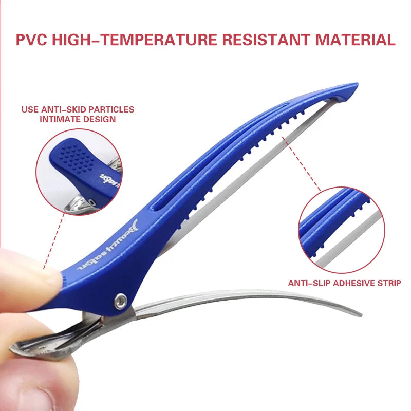 6PCS Hairdressing Professional Salon Hair Extension Clips Hairdressers Non-marking Hair Clips Hairdressers Styling Accessories - On Line Hair Depot