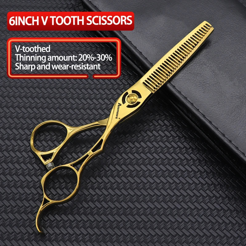 Hairdressing Scissors 6 Inch Hairdresser's Scissors Professional Barber Set Haircuts Pair Of Scissors Hair Scissors Custom Logo - On Line Hair Depot