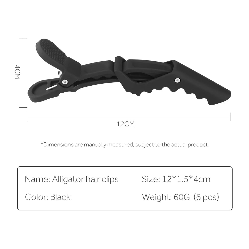 6pcs/lot Hair Clip Hairdressing Clamps Claw Section Alligator Clips Barber For Salon Styling Hair Accessories Hairpin For Women - On Line Hair Depot