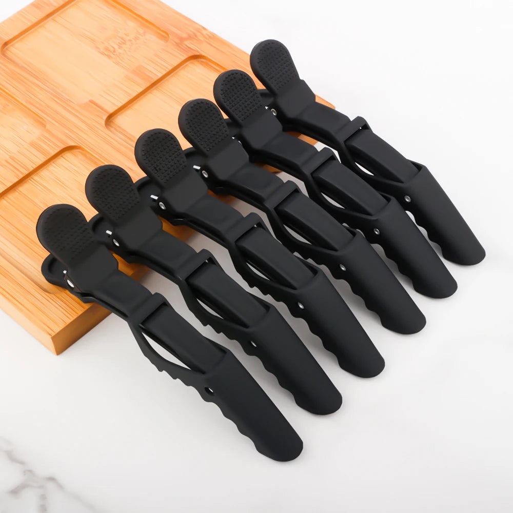 6pcs/lot Hair Clip Hairdressing Clamps Claw Section Alligator Clips Barber For Salon Styling Hair Accessories Hairpin For Women - On Line Hair Depot