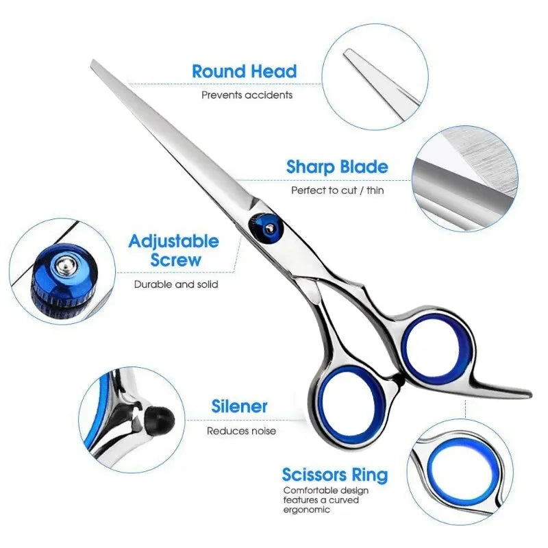 Hairdressing Scissors Stainless Steel Professional Hairdressing Scissors Cutting Thinning Scissors Barber Shear Home Salon - On Line Hair Depot