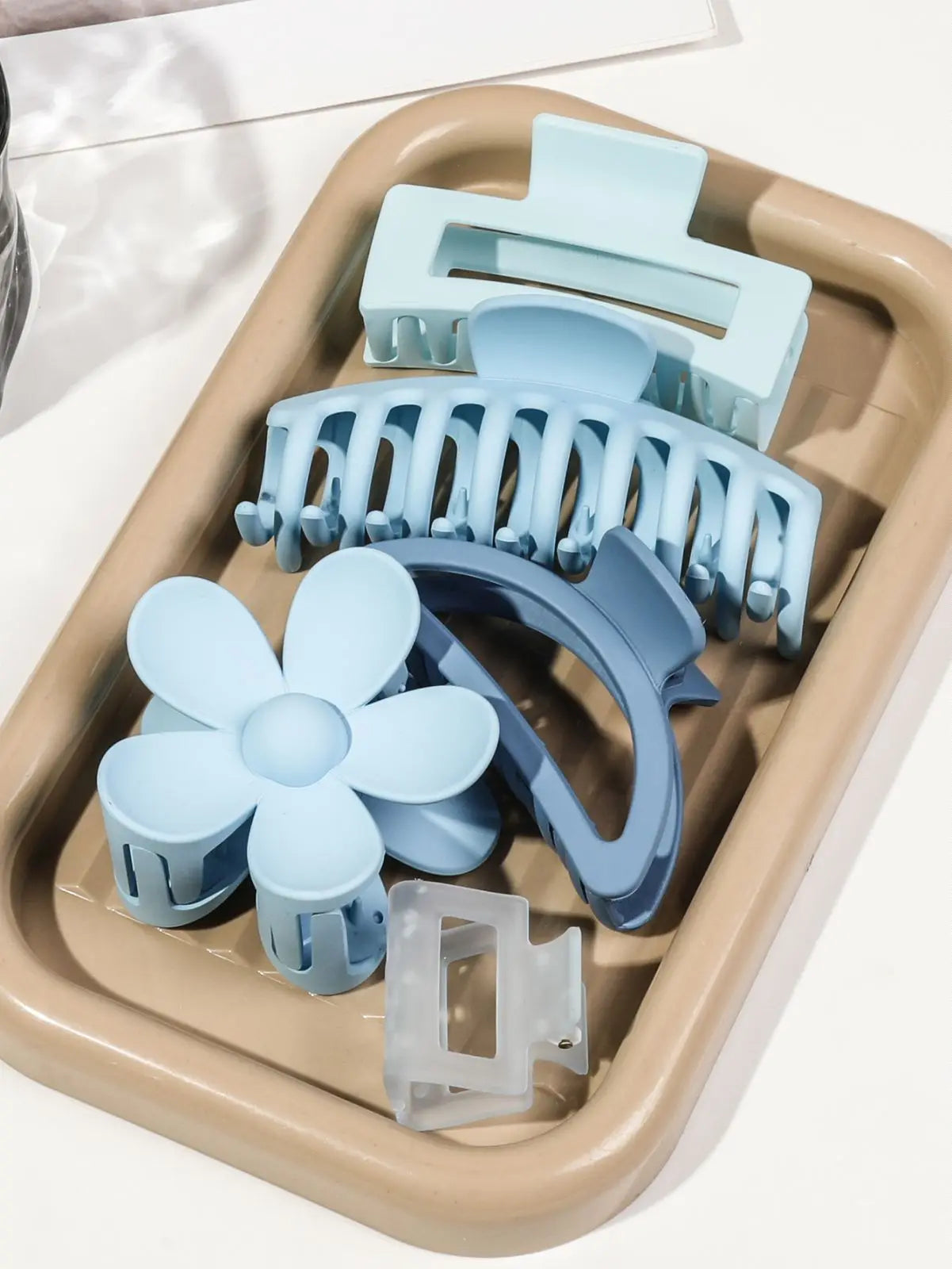 5 Pcs Mixed Colors And Shapes Big Hair Claw Clips for Women Girls Thin Thick Curly Hair, Strong Hold Jaw Clips. - On Line Hair Depot