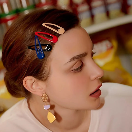 20pcs pastel-colored, cute, colorful hair clips for girls, stylish, cartoon-themed, children's hair accessories - On Line Hair Depot