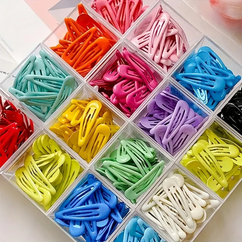 20pcs pastel-colored, cute, colorful hair clips for girls, stylish, cartoon-themed, children's hair accessories - On Line Hair Depot