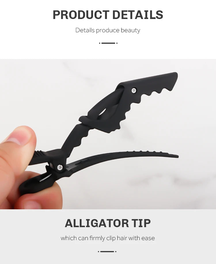 6pcs/lot Hair Clip Hairdressing Clamps Claw Section Alligator Clips Barber For Salon Styling Hair Accessories Hairpin For Women - On Line Hair Depot