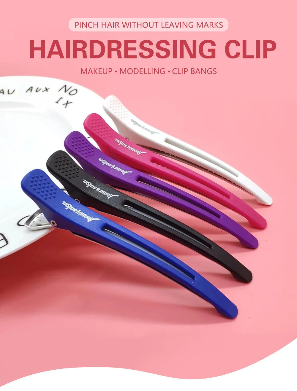 6PCS Hairdressing Professional Salon Hair Extension Clips Hairdressers Non-marking Hair Clips Hairdressers Styling Accessories - On Line Hair Depot