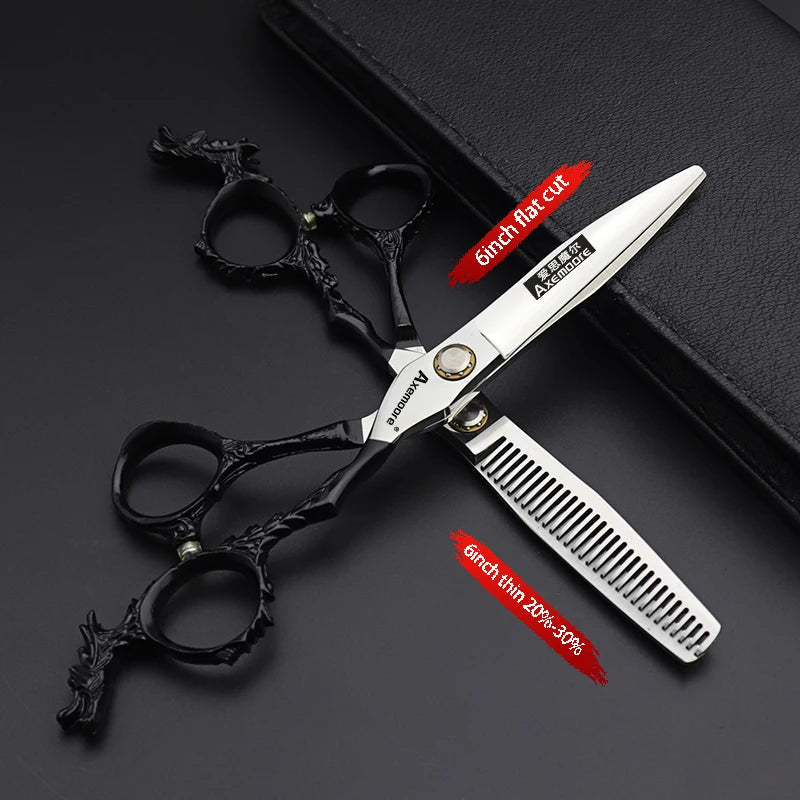Hairdressing Scissors 6 Inch Hairdresser's Scissors Professional Barber Set Haircuts Pair Of Scissors Hair Scissors Custom Logo - On Line Hair Depot