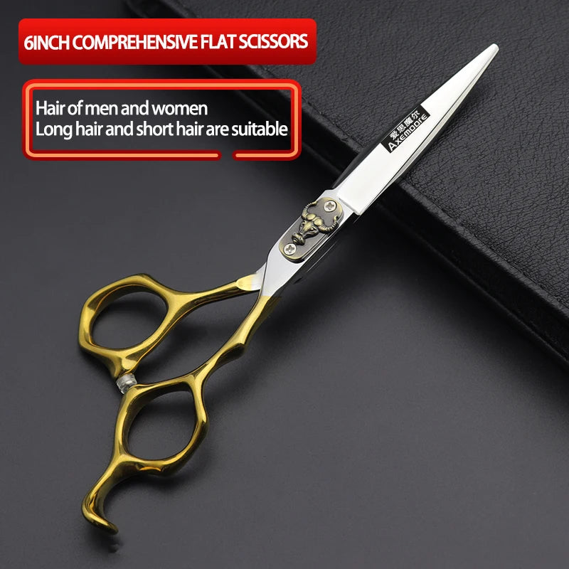 Hairdressing Scissors 6 Inch Hairdresser's Scissors Professional Barber Set Haircuts Pair Of Scissors Hair Scissors Custom Logo - On Line Hair Depot