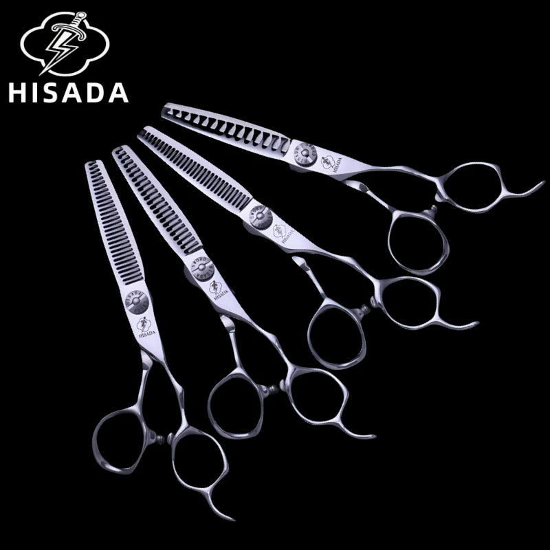 HISADA Hairdressing scissors	barber Scissors professional hairdressing scissors %10-15-40-45% Inch scissors VG10 material - On Line Hair Depot