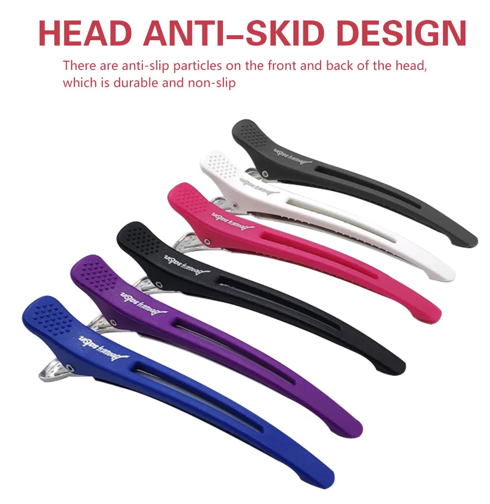 6PCS Hairdressing Professional Salon Hair Extension Clips Hairdressers Non-marking Hair Clips Hairdressers Styling Accessories - On Line Hair Depot