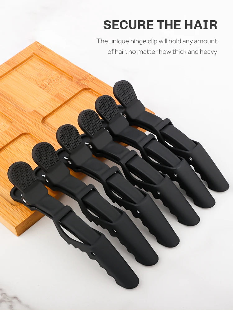 6pcs/lot Hair Clip Hairdressing Clamps Claw Section Alligator Clips Barber For Salon Styling Hair Accessories Hairpin For Women - On Line Hair Depot