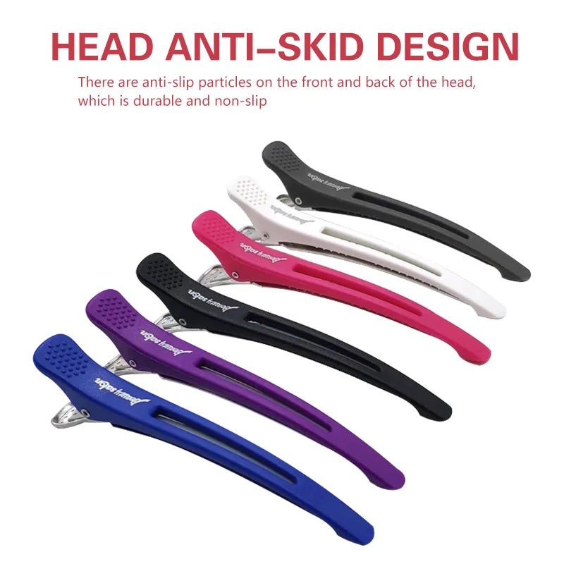 6PCS Hairdressing Professional Salon Hair Extension Clips Hairdressers Non-marking Hair Clips Hairdressers Styling Accessories - On Line Hair Depot