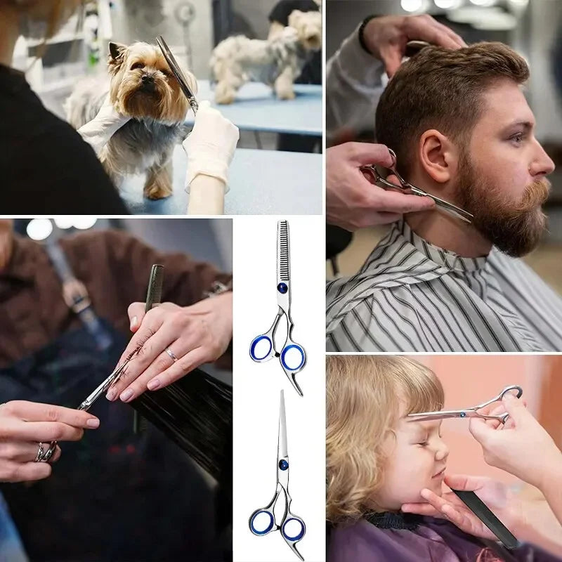 Hairdressing Scissors Stainless Steel Professional Hairdressing Scissors Cutting Thinning Scissors Barber Shear Home Salon - On Line Hair Depot