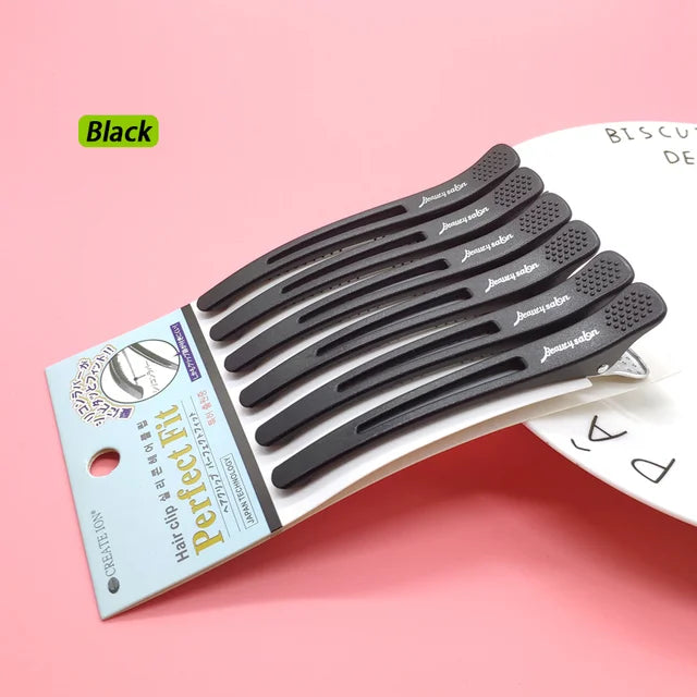 6PCS Hairdressing Professional Salon Hair Extension Clips Hairdressers Non-marking Hair Clips Hairdressers Styling Accessories - On Line Hair Depot