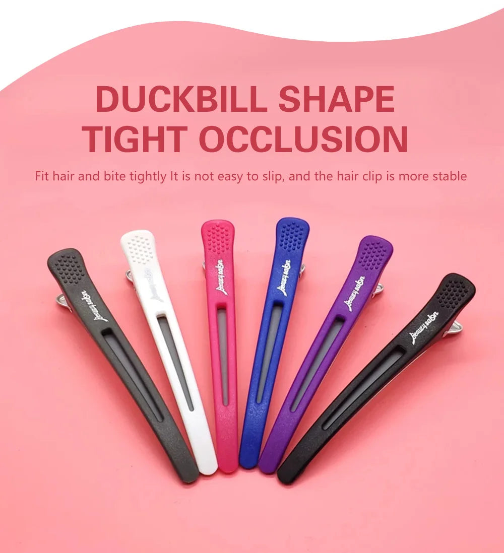 6PCS Hairdressing Professional Salon Hair Extension Clips Hairdressers Non-marking Hair Clips Hairdressers Styling Accessories - On Line Hair Depot