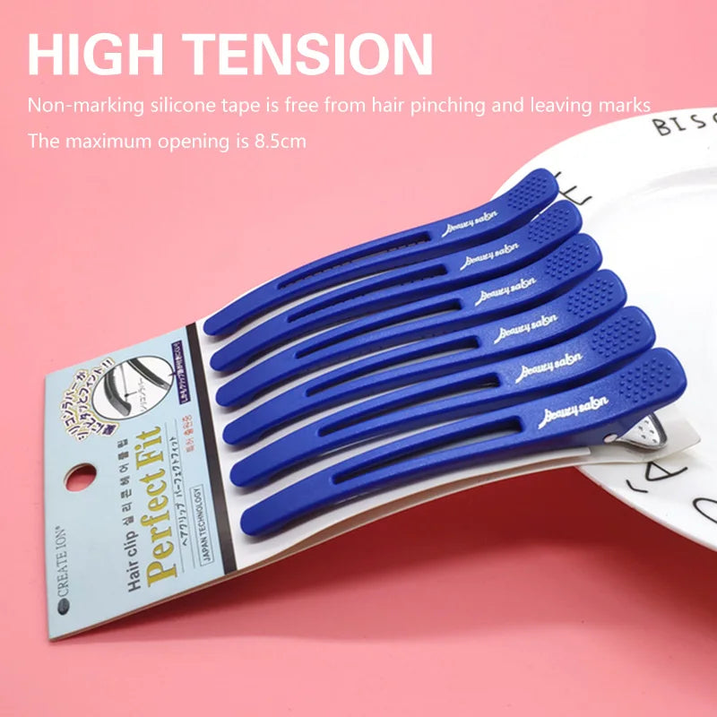 6PCS Hairdressing Professional Salon Hair Extension Clips Hairdressers Non-marking Hair Clips Hairdressers Styling Accessories - On Line Hair Depot