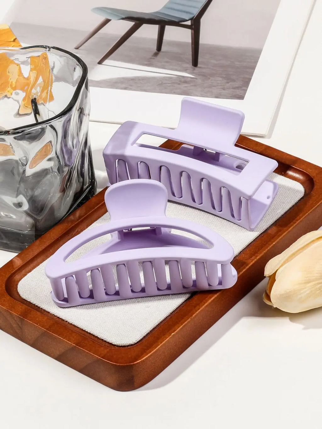 5 Pcs Mixed Colors And Shapes Big Hair Claw Clips for Women Girls Thin Thick Curly Hair, Strong Hold Jaw Clips. - On Line Hair Depot