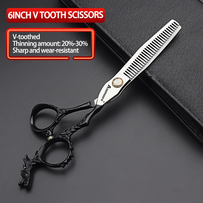 Hairdressing Scissors 6 Inch Hairdresser's Scissors Professional Barber Set Haircuts Pair Of Scissors Hair Scissors Custom Logo - On Line Hair Depot