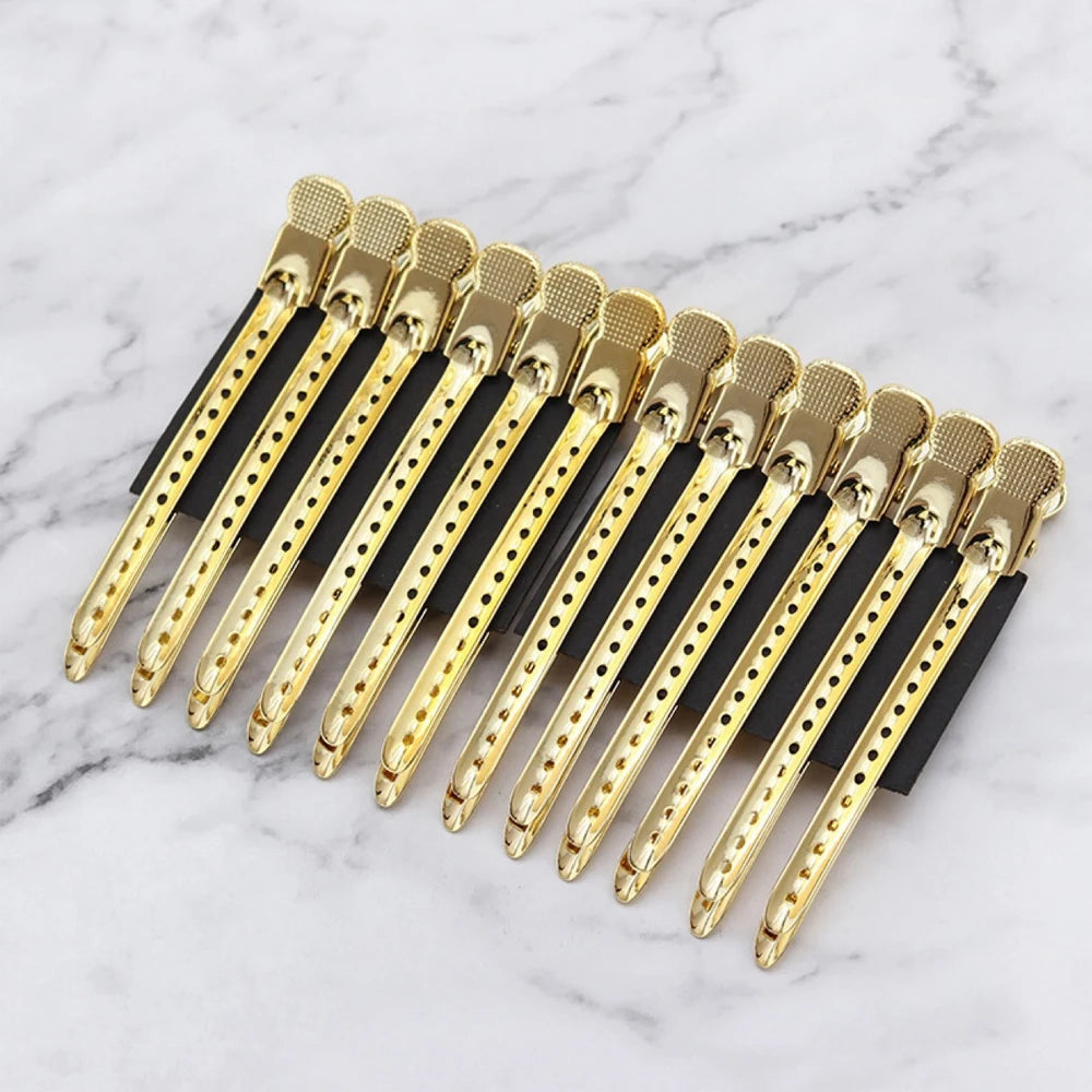 5/10Pcs Hair Care Clips Stainless Steel Hairdressing Sectioning Clips Clamps For Hairdressing Barber Hair Cut Use Styling Tools - On Line Hair Depot
