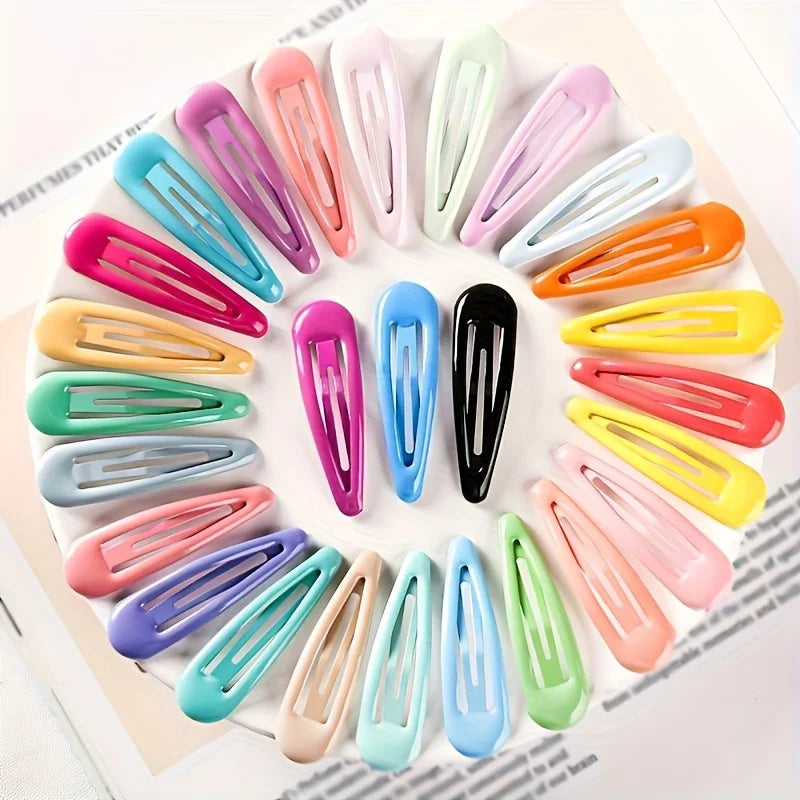 20pcs pastel-colored, cute, colorful hair clips for girls, stylish, cartoon-themed, children's hair accessories - On Line Hair Depot
