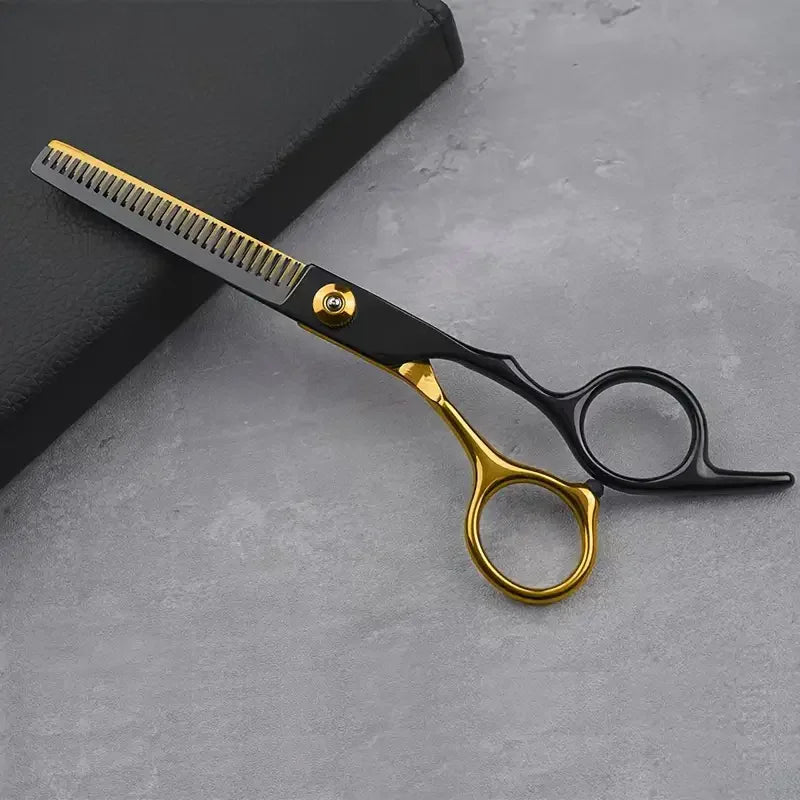 2pcs/ Hairdressing scissors Set - Hairdressing scissors, flat bangs, thin and broken hair, tooth clippers, hairstyle accessories - On Line Hair Depot