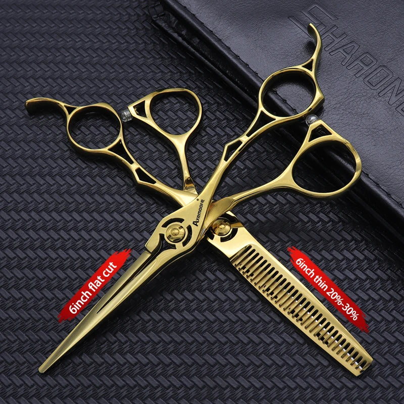 Hairdressing Scissors 6 Inch Hairdresser's Scissors Professional Barber Set Haircuts Pair Of Scissors Hair Scissors Custom Logo - On Line Hair Depot