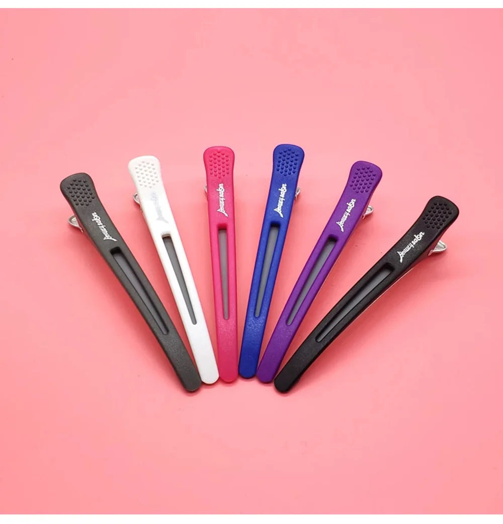 6PCS Hairdressing Professional Salon Hair Extension Clips Hairdressers Non-marking Hair Clips Hairdressers Styling Accessories - On Line Hair Depot