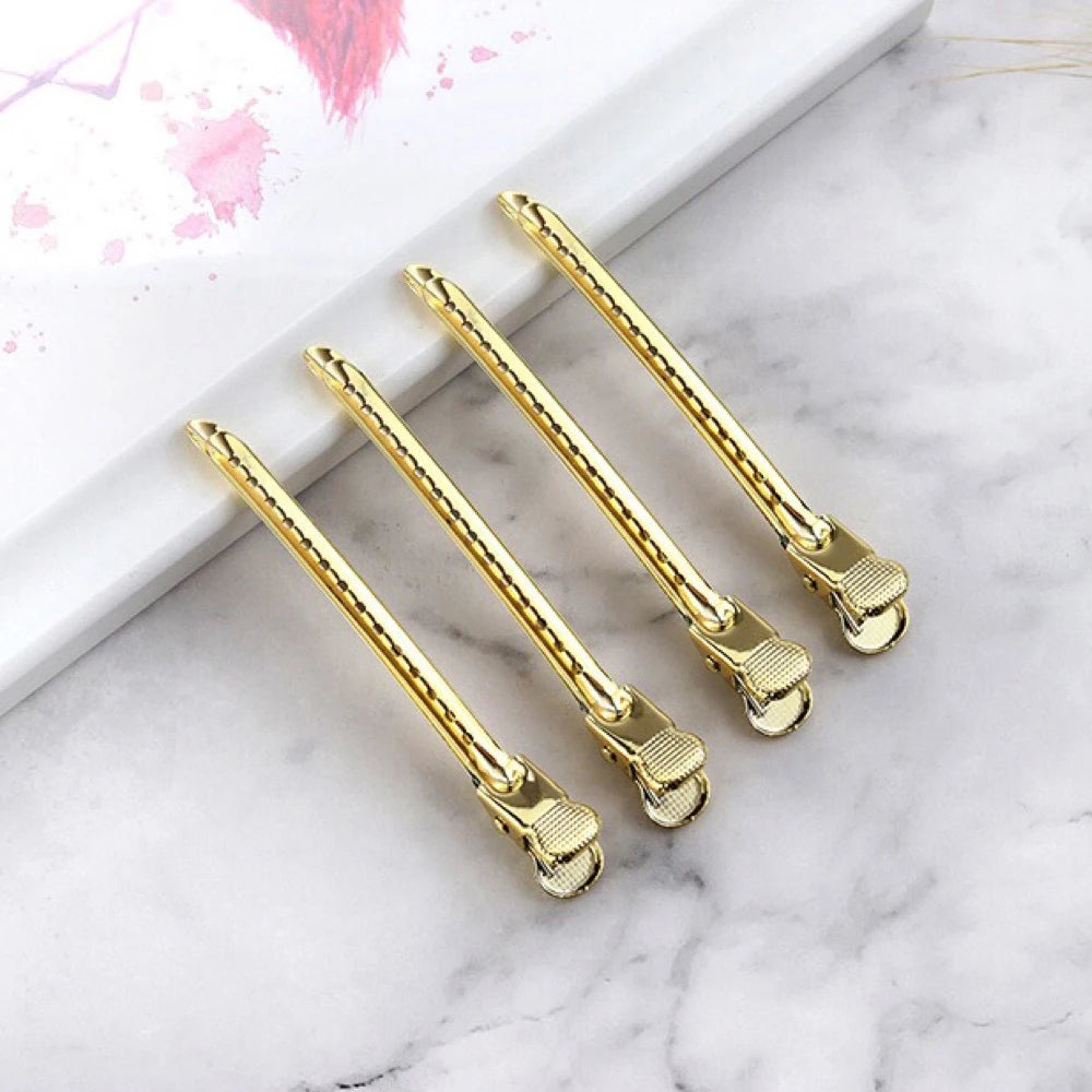 5/10Pcs Hair Care Clips Stainless Steel Hairdressing Sectioning Clips Clamps For Hairdressing Barber Hair Cut Use Styling Tools - On Line Hair Depot