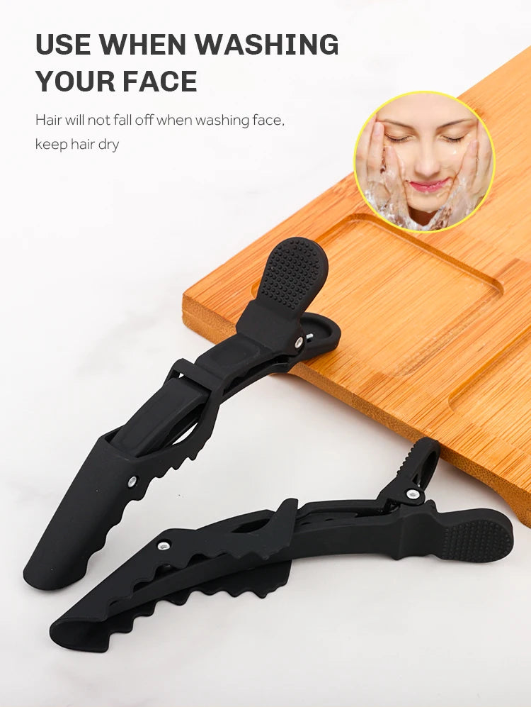 6pcs/lot Hair Clip Hairdressing Clamps Claw Section Alligator Clips Barber For Salon Styling Hair Accessories Hairpin For Women - On Line Hair Depot