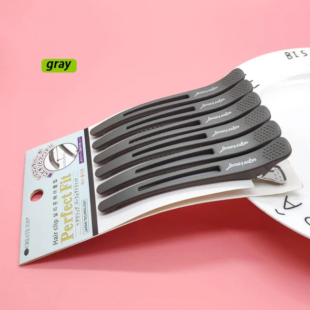 6PCS Hairdressing Professional Salon Hair Extension Clips Hairdressers Non-marking Hair Clips Hairdressers Styling Accessories - On Line Hair Depot